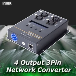 4 Output 3Pin DMX512 Interface Network Converter Extension For Titan Ma Console Stage DMX Ethernet Lighting Controller Interface