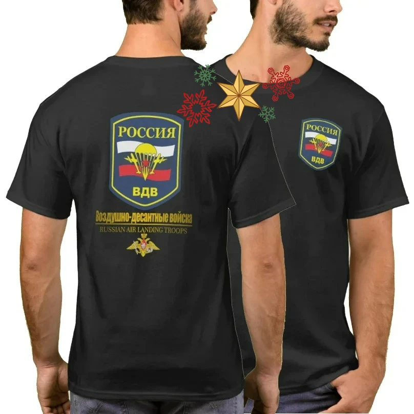 Russian Air-Landing Troops T-Shirt 100% Cotton O-Neck Summer Short Sleeve Casual Mens T-shirt Size S-3XL