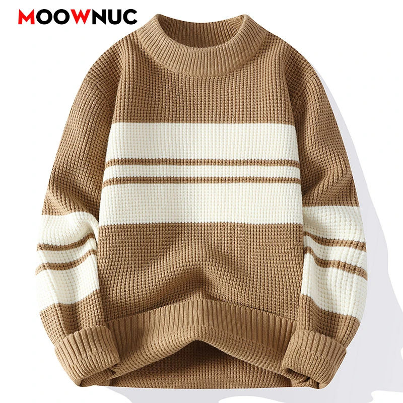 

Sweater For Men Men's Clothing Autumn Pullovers Spring Men's Sweat-shirt Casual Streetwear Knit Fashion Hombre Warm Solid Male