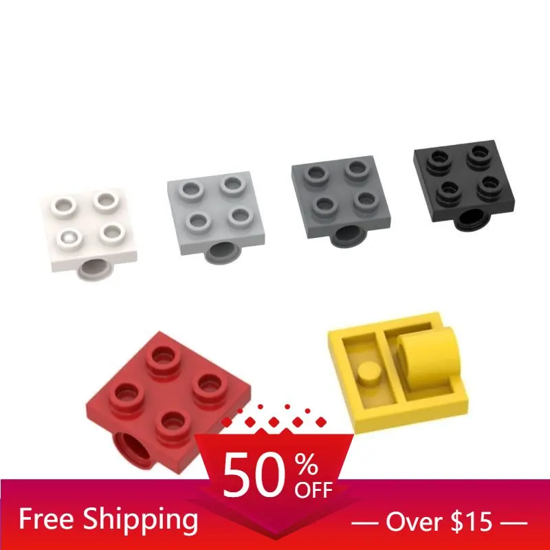 10PCS Bricks 10247 2444 2x2 Bottom Side With A Hole High-tech Building Block Model Kids Toy DIY High-Technical Brick Parts Gifts