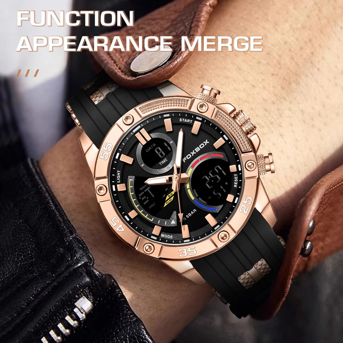 LIGE Fashion Military Watches for Men Luxury Original Sports Chronograph Watch ​Men Waterproof Quartz Clock Digital WristWatch