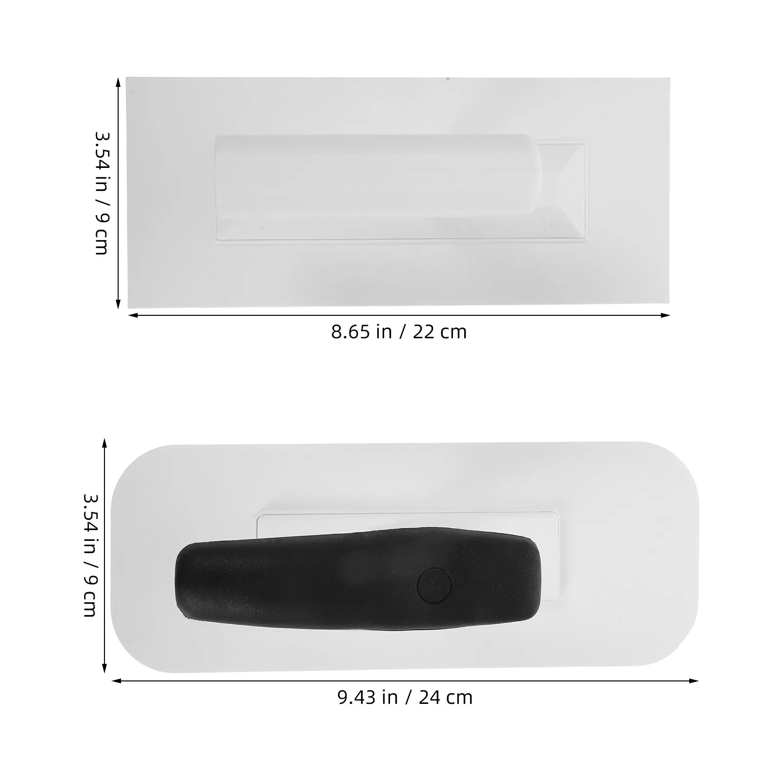 2Pcs Smooth Edge Trowel Artistic Plaster Tool for Wall Finishing Plaster Spread Even Distribution Professional Plastering Hand