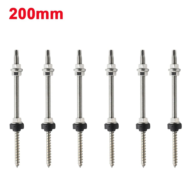 20cm Solar Hanger Bolts Solar Panel Roof Mounting Screws M10 Solar PV Panel Mounting Bracket for Fixing Solar Panel 6Pc-A28R