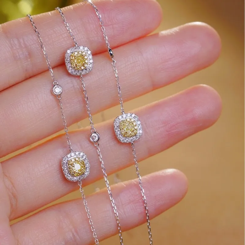 Whole Bodys925Pure silver fashionable sugar cube starry sky bracelet, elegant, casual, versatile for work, and perfect as a gift