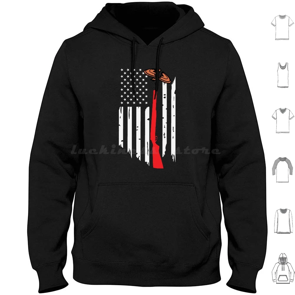 Skeet Trap Clay Shotgun Shooting Usa Flag Hoodies Long Sleeve Skeet Trap Clay Shotgun Shooting Usa Flag Skeet Shooting