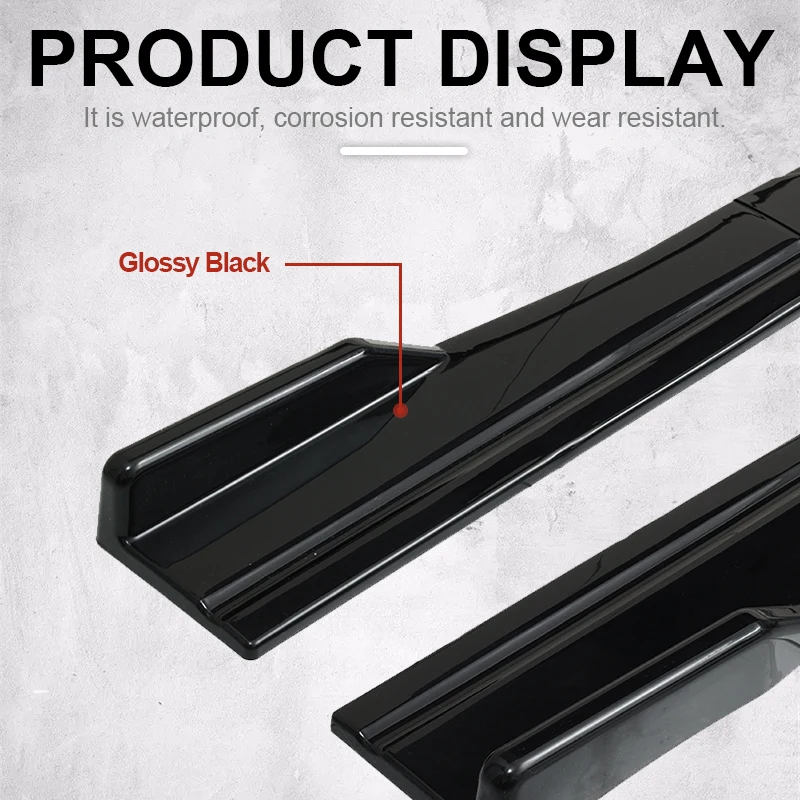 Separador de labios para parachoques, piezas de modificación automotriz, estilo deportivo, 8 piezas, 2m/2,18 m, extensión de faldón lateral Universal, placa basculante