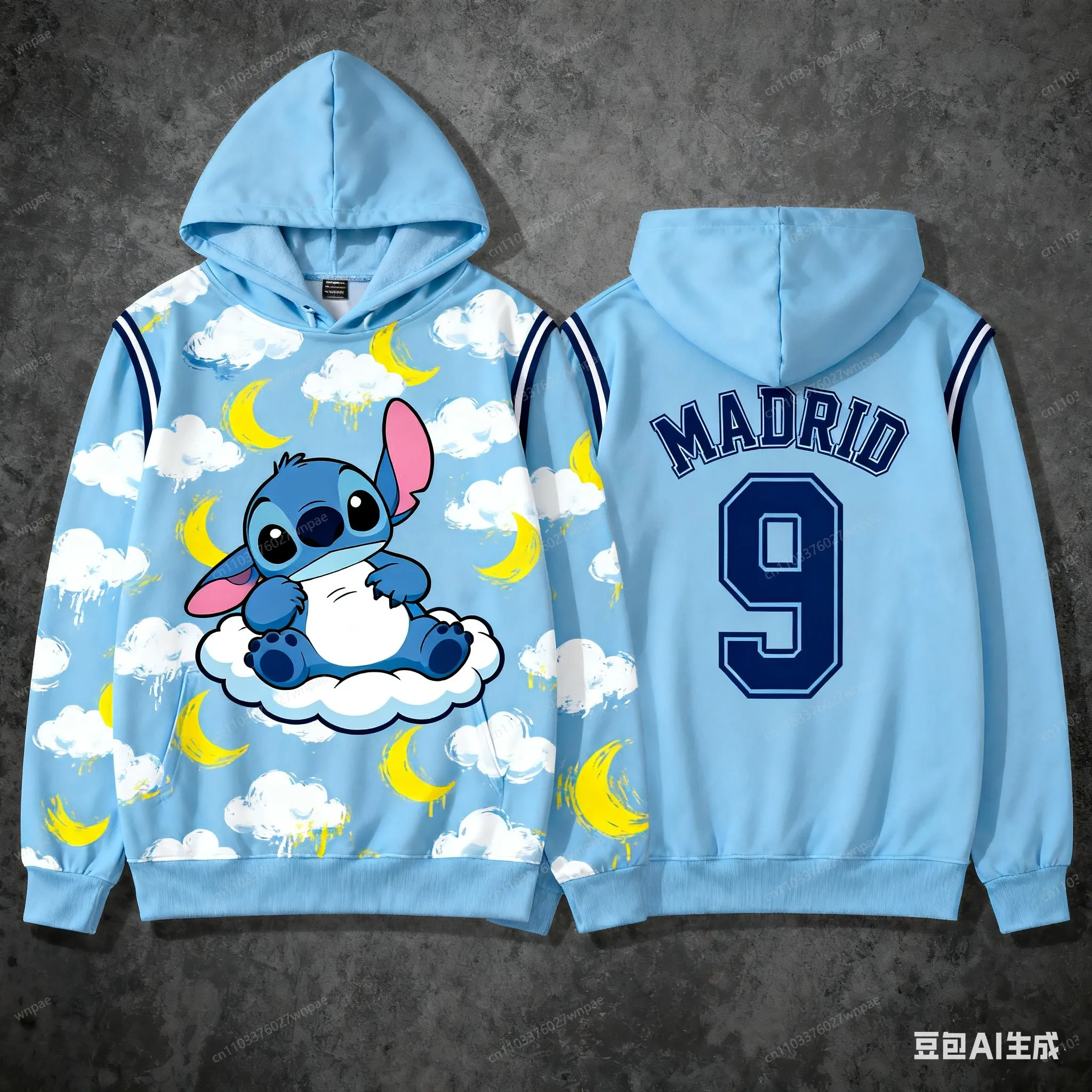 سترة جيرسي بغطاء للرأس بطباعة ثلاثية الأبعاد من AI-Creative Stitch: أنيقة ومريحة رياضية كاجوال كلاسيكية، ضرب عالمي لطيف وأجنبي، جاهز للجنسين للبالغين والأطفال #6