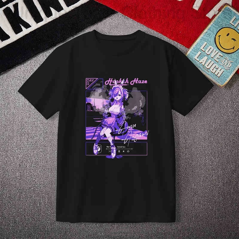 Hookah Haze T Shirt Fashion Cartoon Cute Ptint T-shirt Harajuku Trend Men Women High Quality Summer Cotton Short Sleeve Tee Tops
