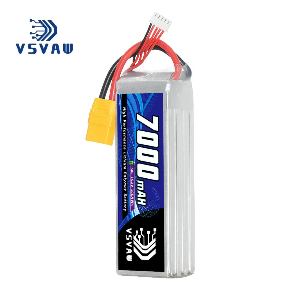 Original VSVAW 4S 15.2V 7000mAh 50C/100C HV remote control toy RC car model, boat model, drone FPV aerial camera Lipo battery