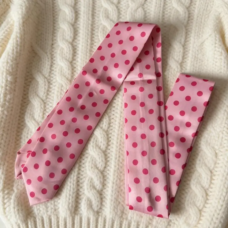 Vintage Seidenschal für Damen, gestreift, doppelseitig, eleganter Druck, Halstuch, modisches Büro-Accessoire für alle Jahreszeiten – Detail 15