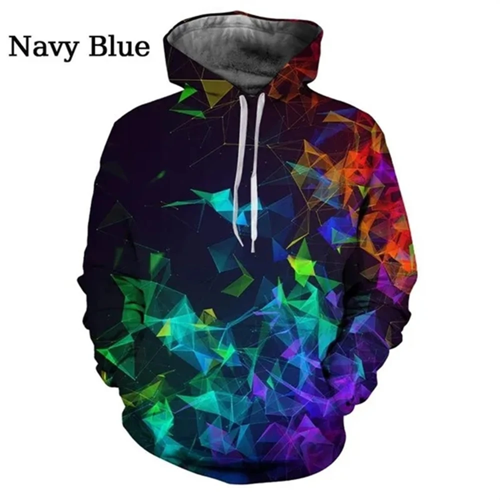 3D printed geometric hoodie for men and women colorful dizzy hypnosis funny hoodie casual cool couple pullover sweatshirt