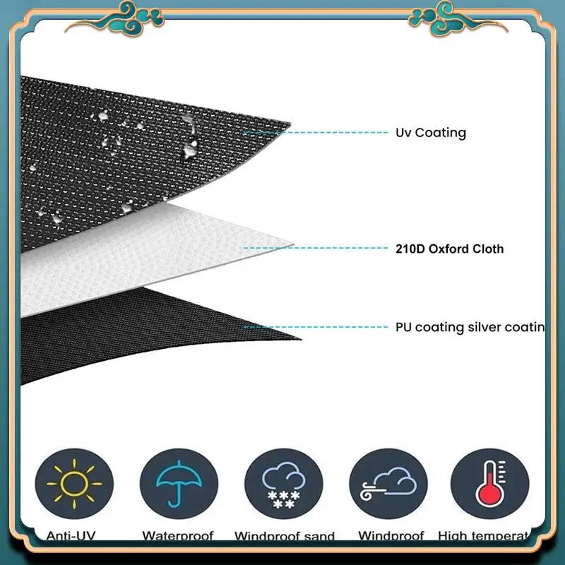

1 Pcs Heavy Duty Polyester Oxford Waterproof Lawn Mower Cover Black Uv, Dust, Wind Protection