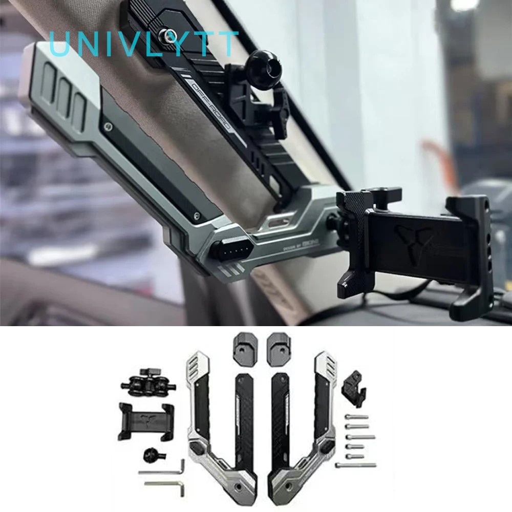 

Suitable for 2021 2022 2023 2024 2025 Tank 300 A-pillar & B-pillar Replacement Aluminum Alloy Handle with Phone Bracket Body Kit