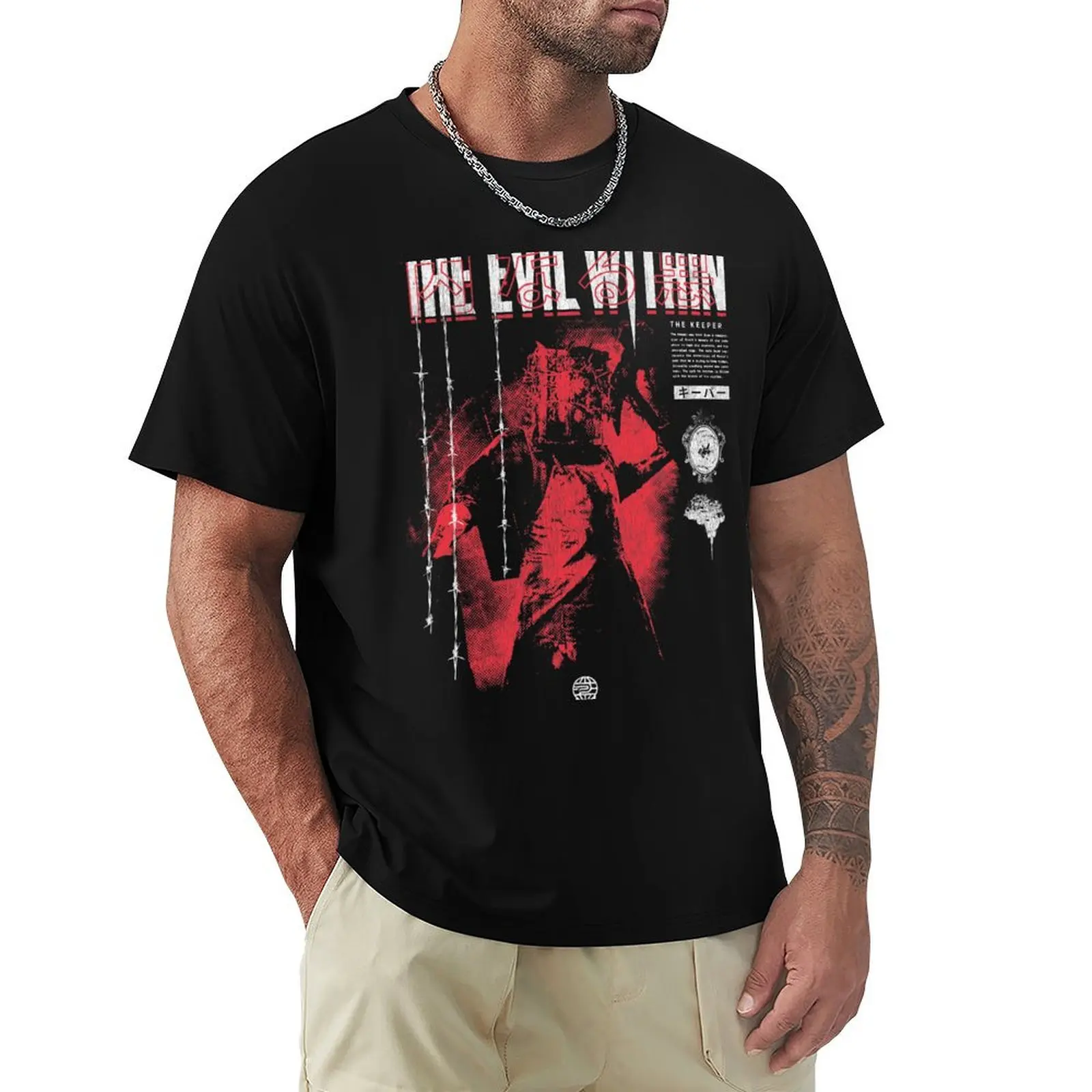 

The Keeper - Evil Within T-Shirt cotton man t-shirts graphic t shirts rapper graphic tees shirts graphic tee men