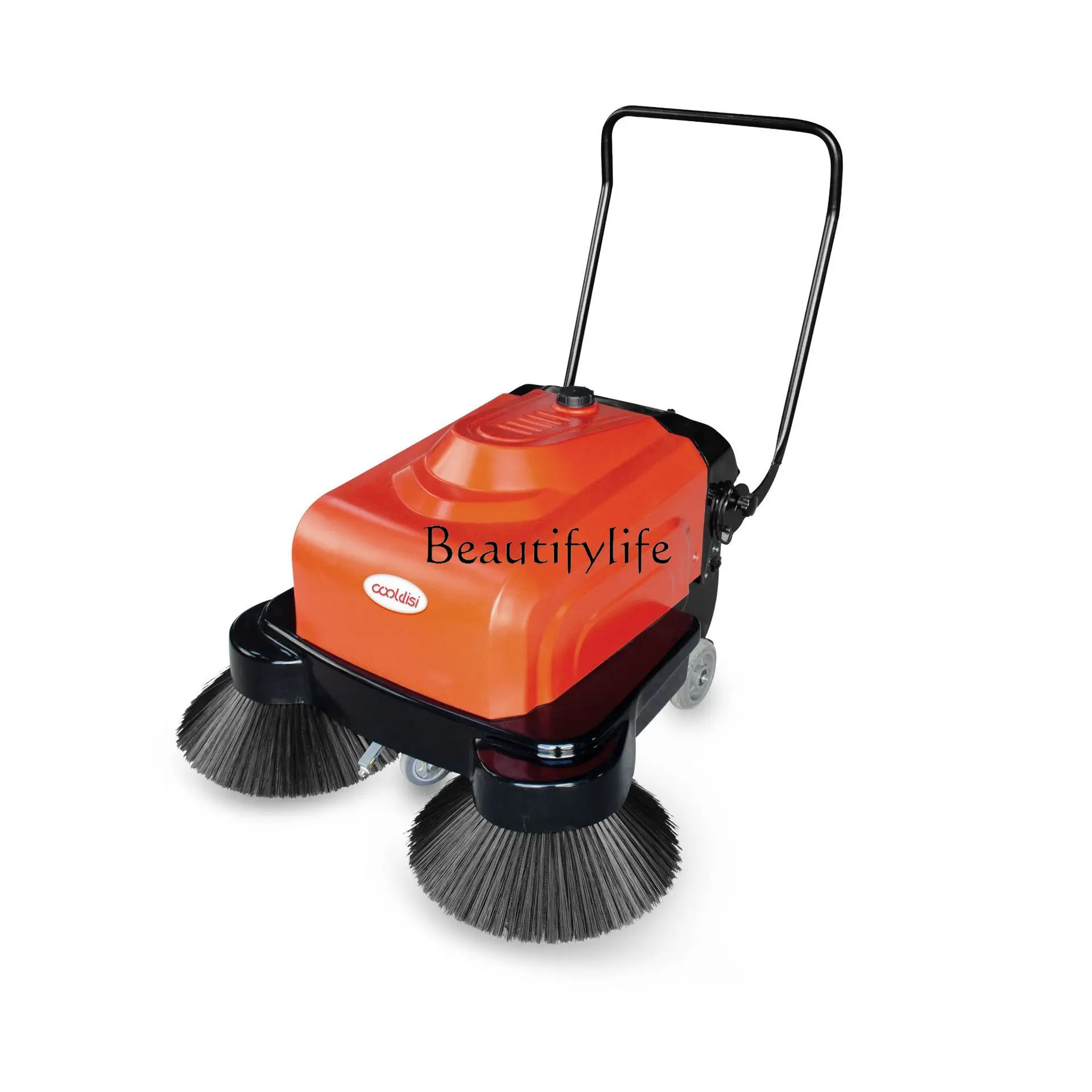 

05-Hand push electric sweeper S3 for cleaning leaf dust on park cement floor