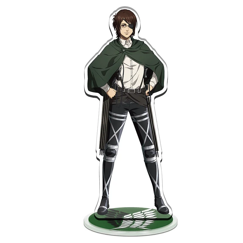 15cm Charm Anime Fans Gifts HD Character Attack on Titan Alan Yeager Hanji Zoe Acrylic Stand Model Desktop Decoration Series