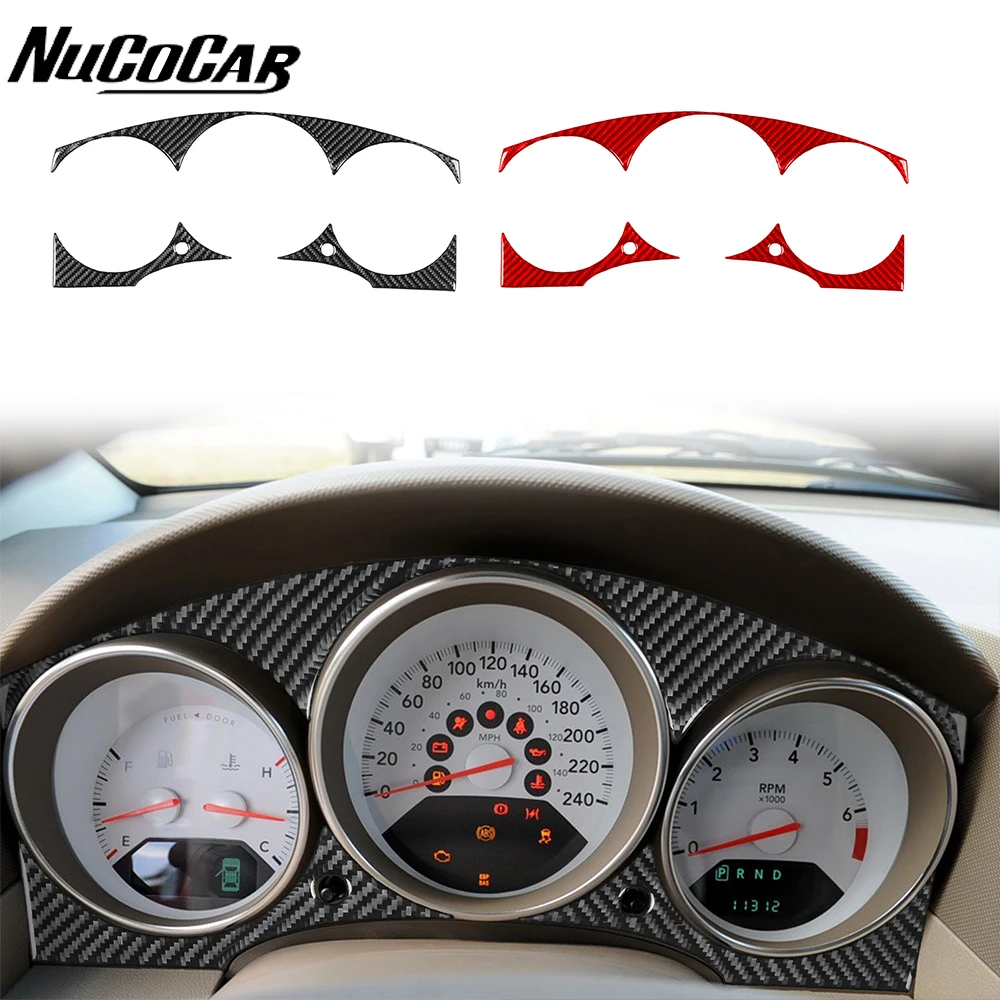 For Dodge Caliber 2007-2008 Carbon Fiber Instrument speedometer Panel Trim Cover Car Interior Accessories Decorative Stickers