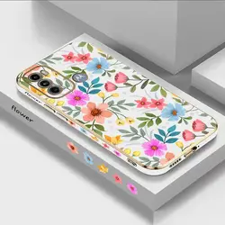 Color Flower Luxury Plating Phone Case For Motorola Moto G60 G53 G52 G50 G42 G30 G20 G22 G52 E20 G9 Play Cover