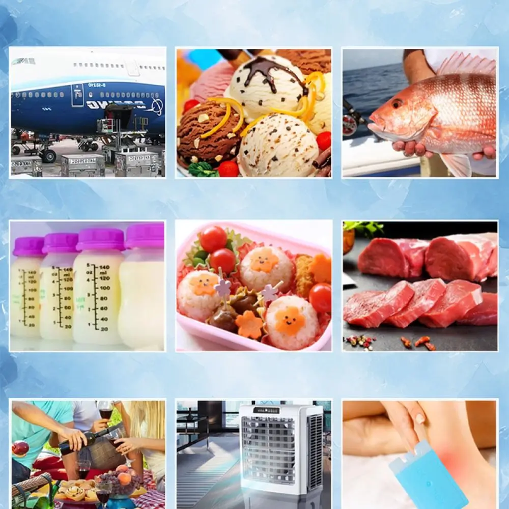 Durable Ice Pack For Cooler Box Food Fresh Cooling Gel Board Reusable Freezer Block Outdoor Picnic Fishing Accessory