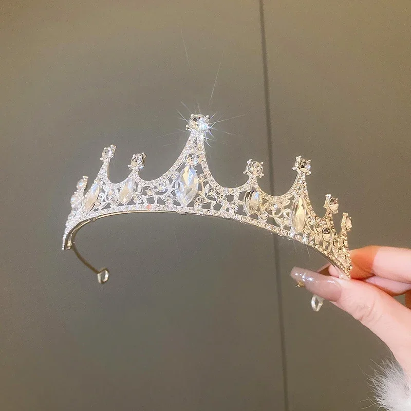 Luxury Rhinestone Hairband Women's Fashon Crown Headbands for Hair Wedding Brides Tiaras and Headdresses Party Hair Jewelry