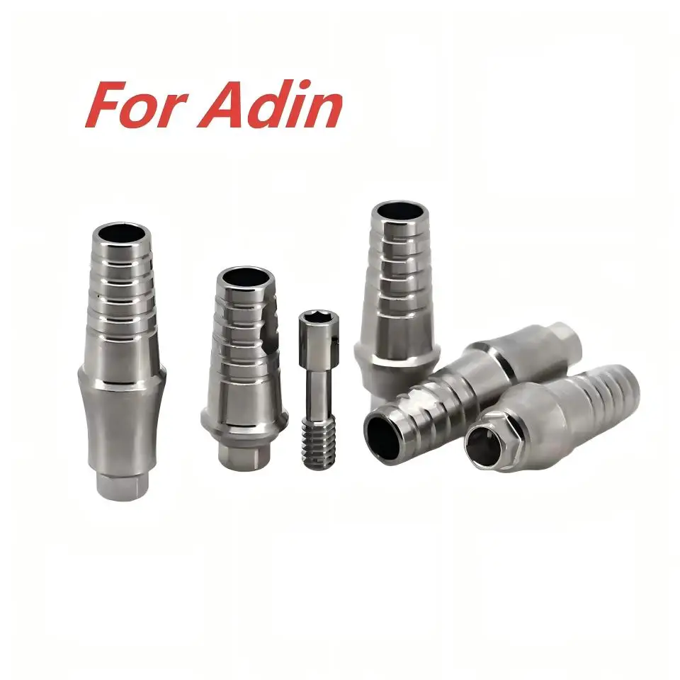 Dental Implant Titanium Straight Abutment Solid Post Screw Fit Adin System Crown Restoration Abutments Laboratory Supplies