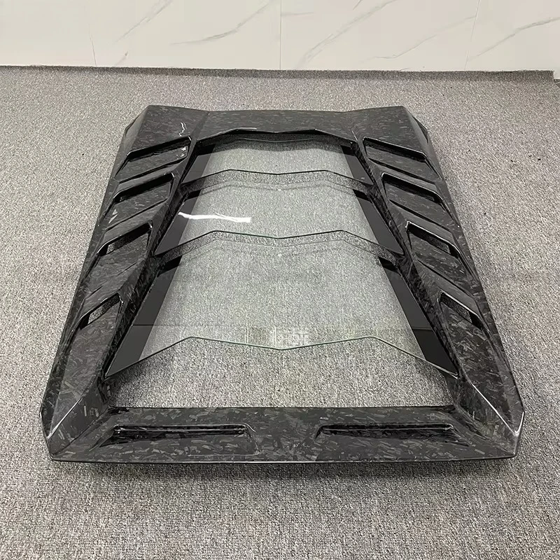 MSY Style Carbon Fiber Rear Engine Hood With Glass for 2014-2018 Lambo Huracan LP580 LP610