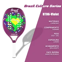 INSUM-Beach Tennis Racket with EVA Soft Full Carbon Fiber Surface, Men and Women 2