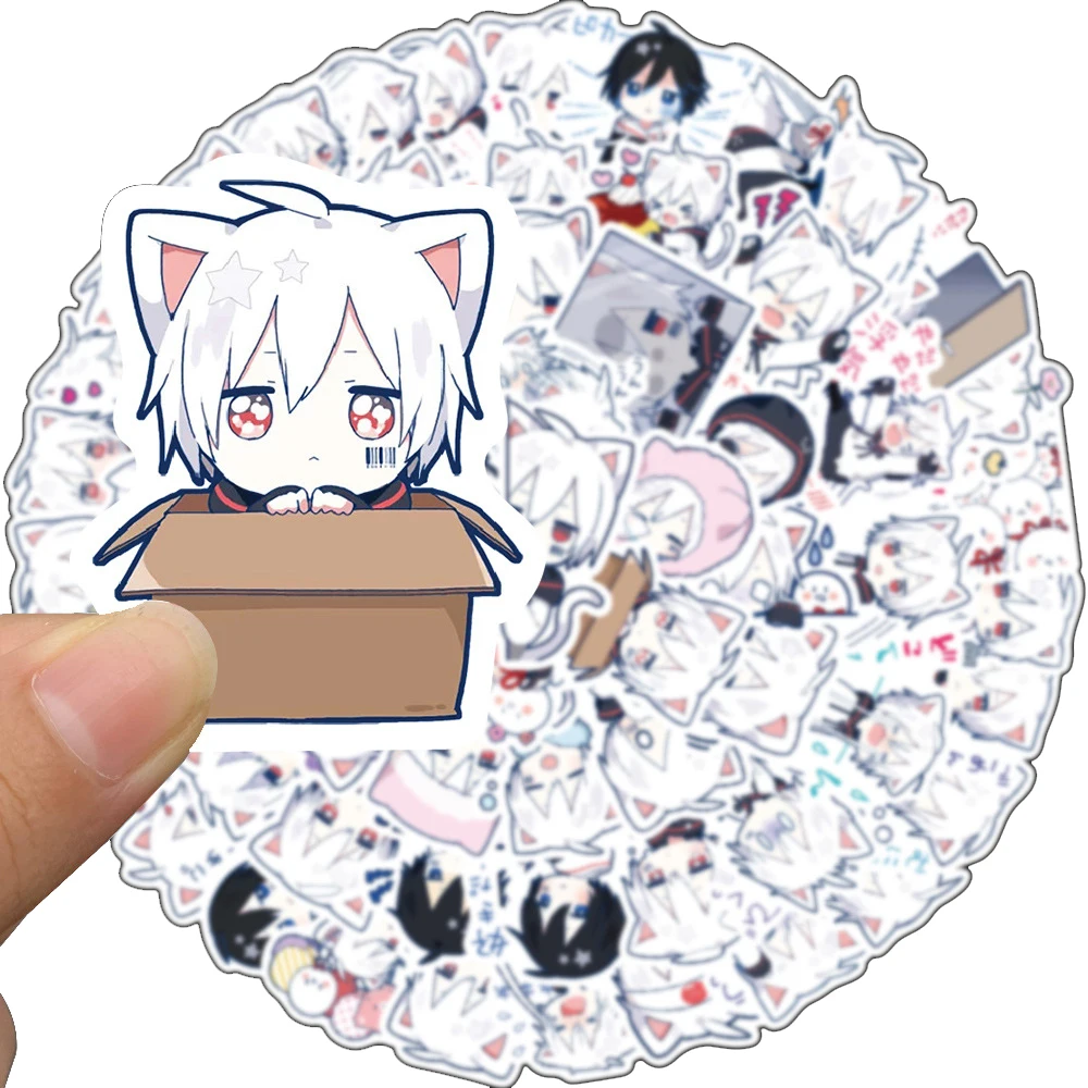 50PCS Cartoon Japanese Mafumafu Anime Singer Graffiti Sticker Bicycle Scooter Car Helmet Laptop Computer