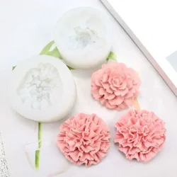 3D Flower Carnation Silicone Mold Car Decor Flower Mold Homemade Aromatherapy Plaster Mold Handmade Soap Diy Diffused Stone Mold