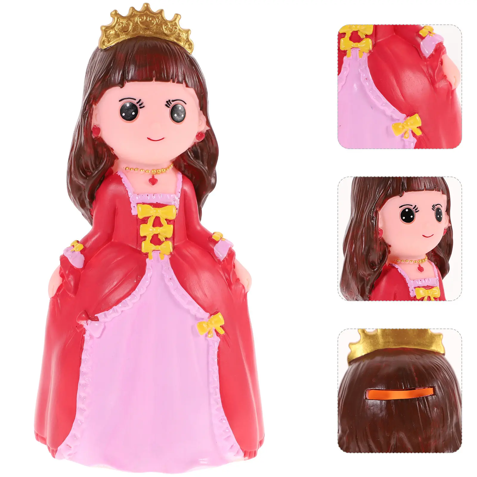 

Розовая милая копилка для девочек, очаровательное настольное украшение для развития привычки к накоплению у детей, подарок на день рождения и Новый год, для монет и денег