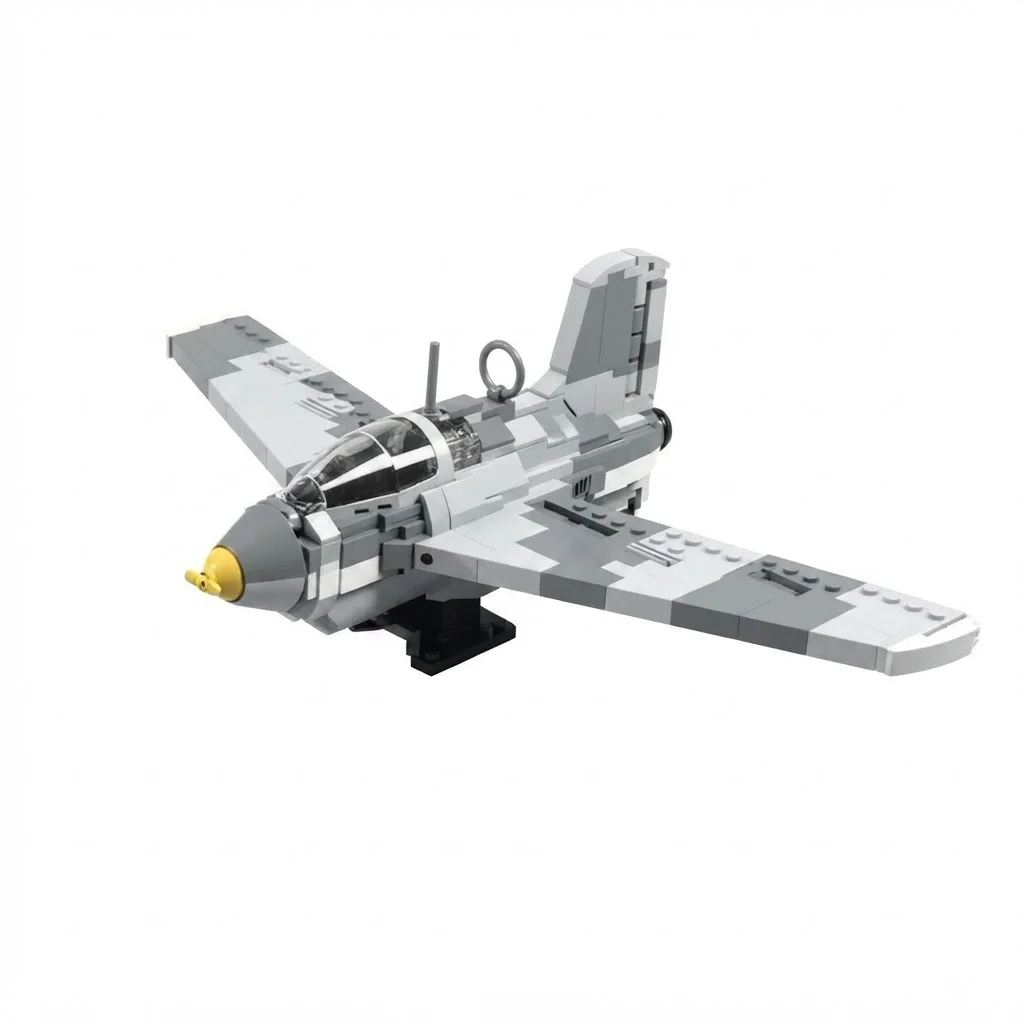 MOC Military ME163 Komet Rocket Fighter Plane Building Blocks Bricks Aircraft Model Assembly Set Adult Fans Gift