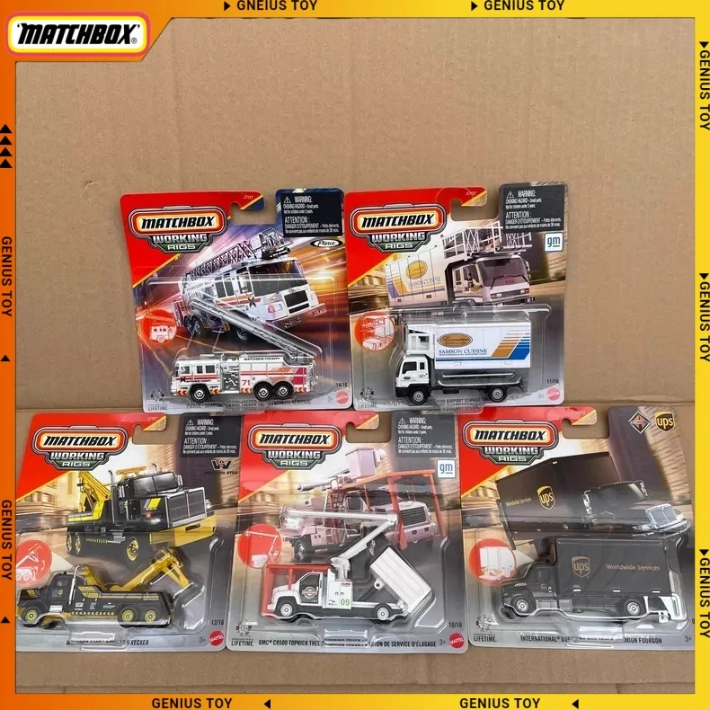 

Matchbox 2026 Car Working Rigs UPS Delivery Bucket Scissor Box Truck Heavy Wrecker 1:64 Diecast Alloy Car Model Vehicle Toys