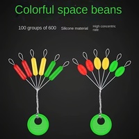 600 Pieces 100 Set Float Rubber Plug Fishing Buoy Plug Float Oval Bean Space Fishing Line Fishing Gear Accessories