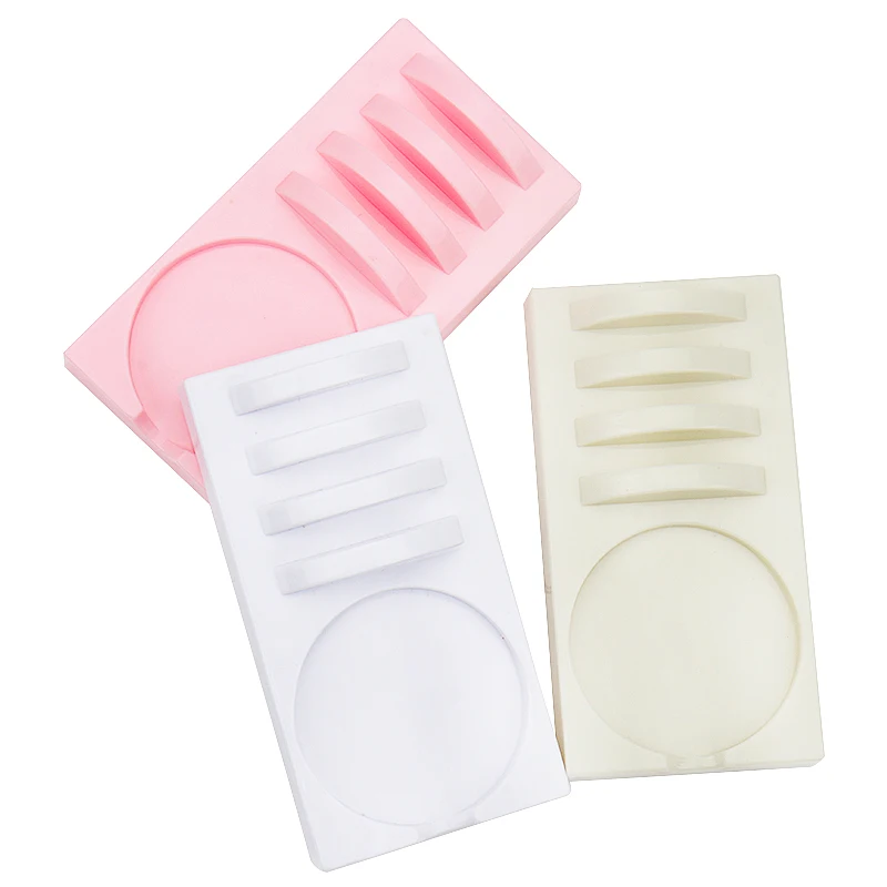 再利用可能な2 in 1アクリル製つけまつげエクステンションスタンドパッドとグルーホルダー、まつげ移植補助ステーション、まつげリフトメイクアップツール