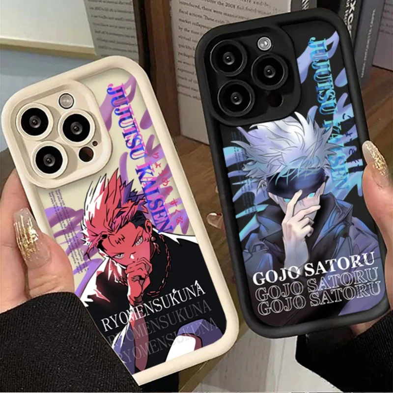 J-Jujutsu Lijn Gojo Satoru Telefoon Case Voor Motorola Moto Edge 40 50 60 Pro Fusion Ultra G85 G35 G75 G05 G84 G15 G34 G54 Cover