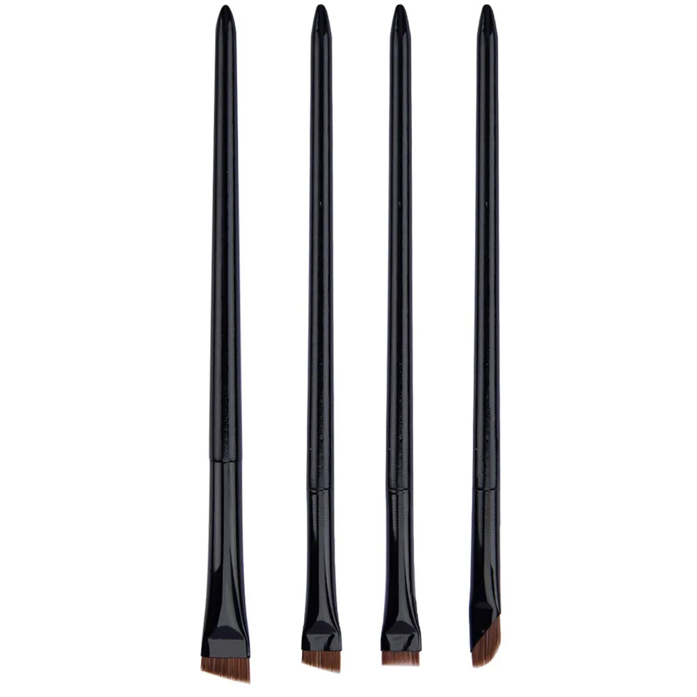 1 Zestaw Pędzli do Eyelinerów, Pędzle do Makijażu Oczu, Pędzle do Brwi, Płaski, Skośny, Cienki Pędzel do Eyelinerów, Profesjonalne Narzędzie do Makijażu