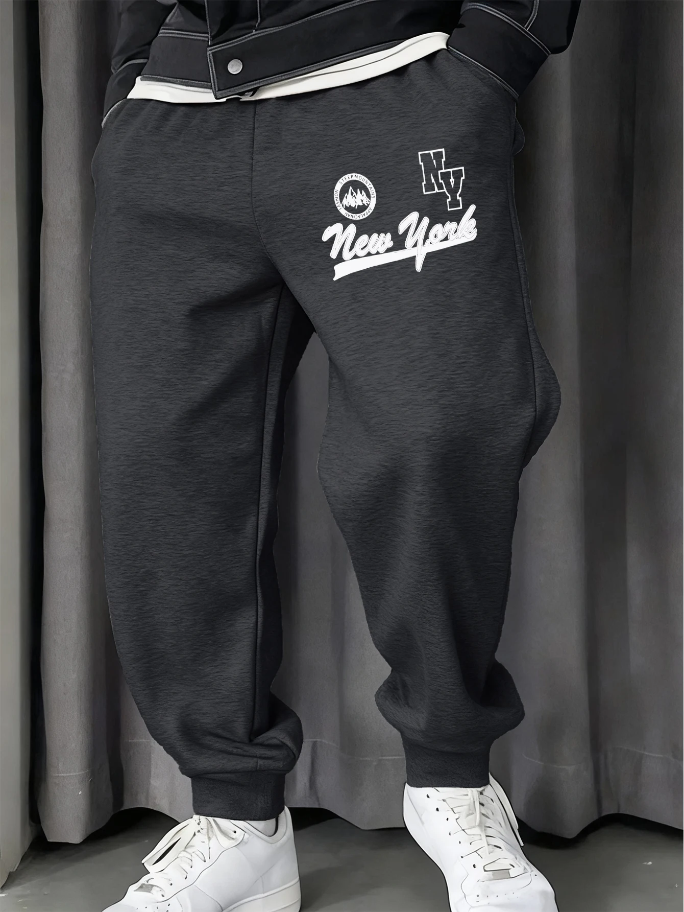 

Мужские спортивные штаны с принтом New York City, США, удобные теплые мужские спортивные штаны, повседневная осенняя одежда, уличные флисовые брюки