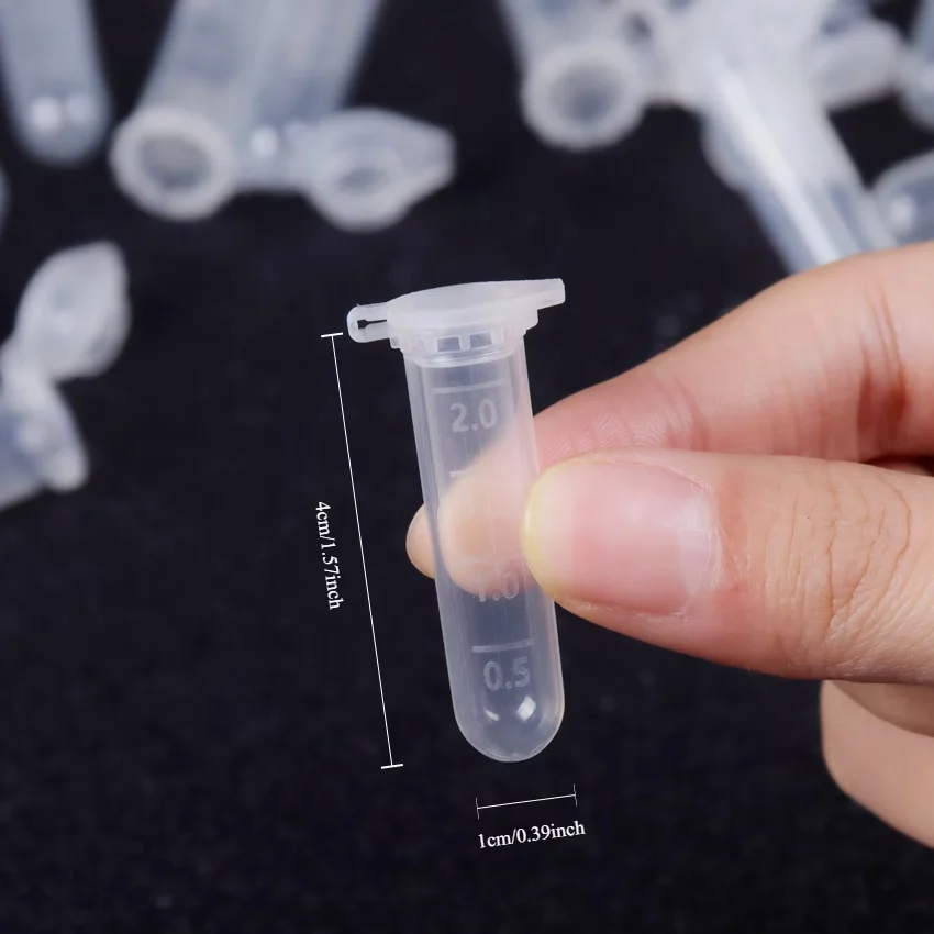 50/100 Pcs/Lot Transparent Plastic Micro Centrifuge Tubes with Snap‑Cap, Laboratory Supplies