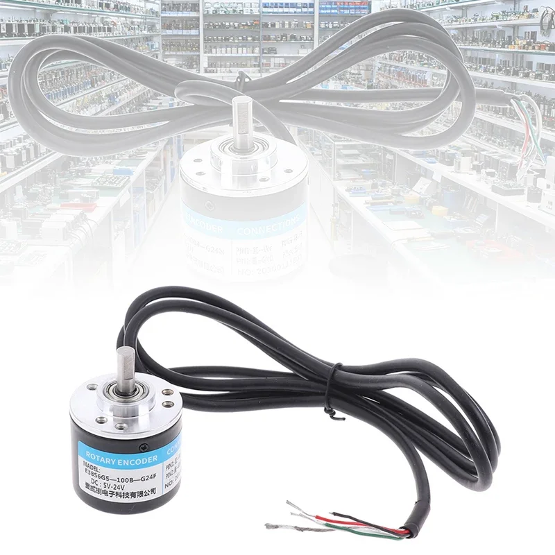 100/200/360/400/500/600P/R جهاز تشفير دوار تزايدي كهروضوئي 5 فولت-24 فولت #3