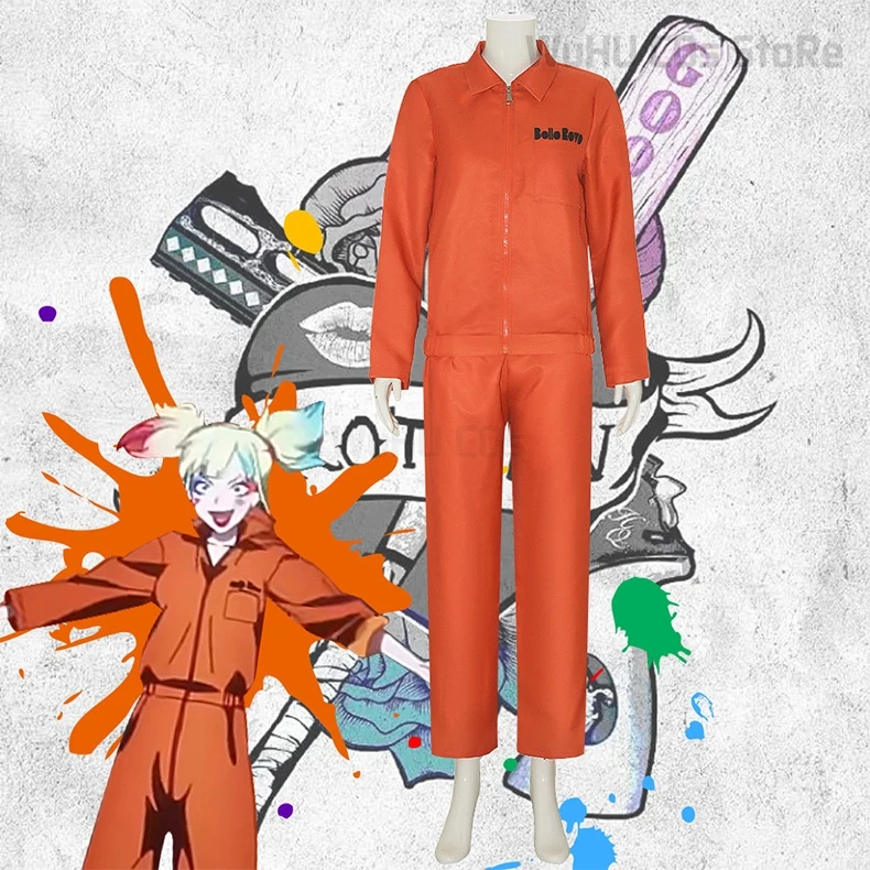 بذلة وباروكة من Isekai للجوكر للإناث ، أزياء أنيمي الهالوين التنكرية ، كينيز الكره ، بذلة وشعر مستعار ، مهرج ، هالوين ، جديد ،