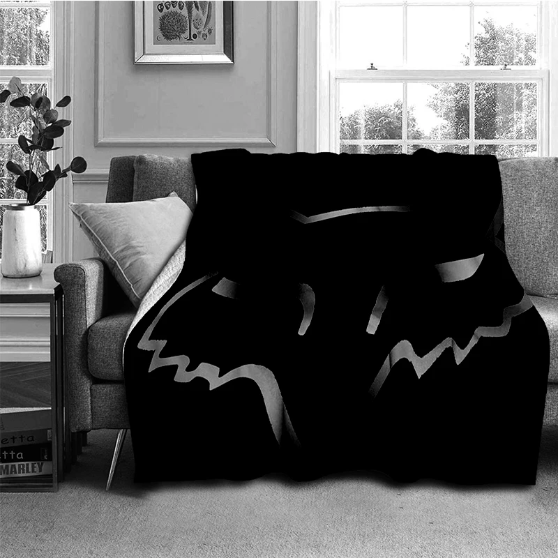 3D Racing Car Sign F-FOX Flannel Blanket Soft Warm Throw Blanket for Bedroom Living Room Bed Travel Camping Picnic Gift