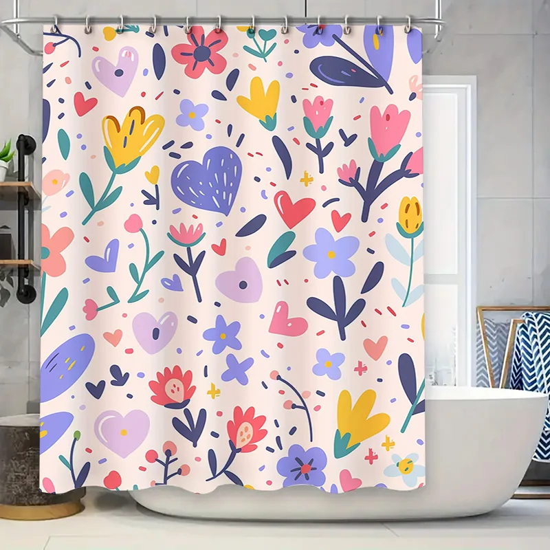 

Colorful Floral Shower Curtain Decorate Your Bathroom with this Vibrant Patterned Fabric