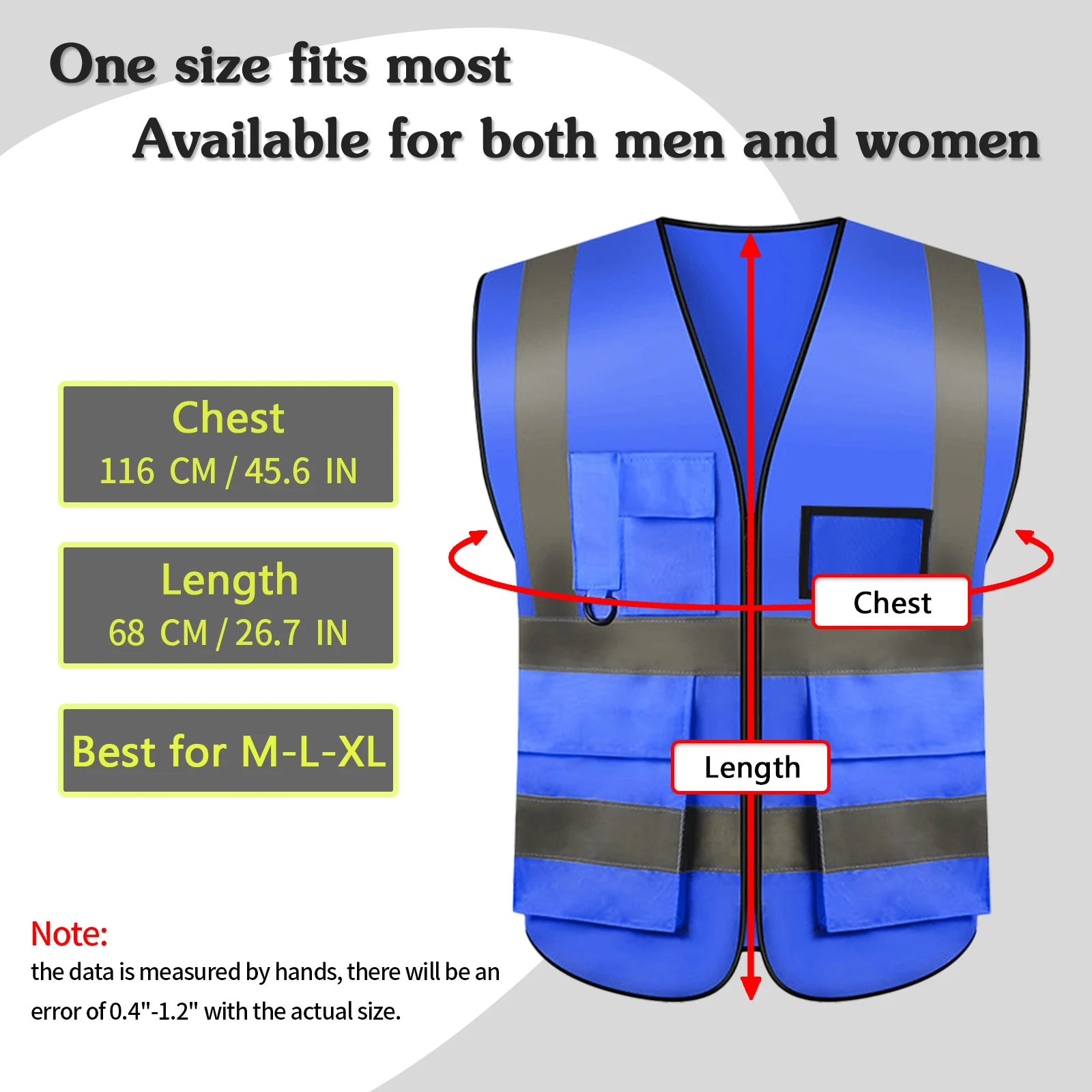 S-5XLSafety Vest 20 Pack, Custom Logo Construction Vest Hi Vis Workwear Railway Coal Miners Builders Uniform Vest