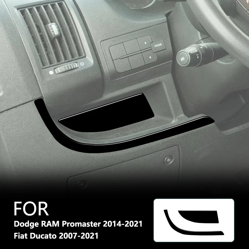 Steering Wheel Left Side Brand New ABS Gloss Black Stickers For Dodge RAM Promaster 14-21 Fiat Ducato 07-21 Car Accessories