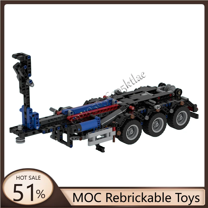 

Hot 1727 Parts MOC High Tech Mechanical Hook trailer Model Custom Puzzle Technical DIY Creative Assembly Toy Gifts For Children