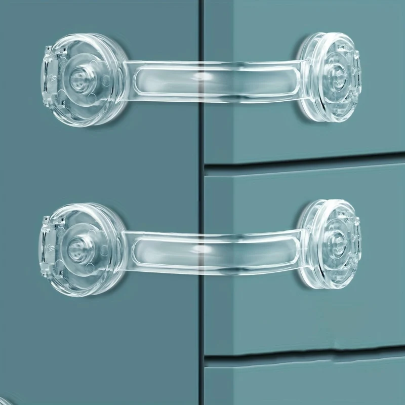 10pcs Transparent Safety Drawer Locks to Prevent the Opening and Clamping of Cabinets, Refrigerators, Bathrooms, and Toilets