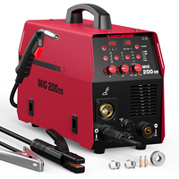 ARCCAPTAIN 6 in 1 Welding Machine Semi-automatic Mig MAG ARC Lift TIG Spot Weld Spool Gun Aluminum Welder 200Amp Iron Soldering