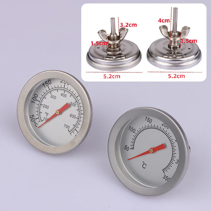 

Professional Cooking Accessory 0-300℃ Bimetal BBQ Thermometer For Grill Oven Sealed Probe Temperature Detector