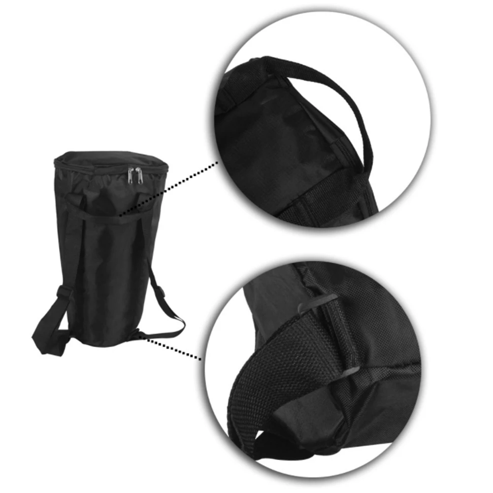 A64T HK.LADE 8 بوصة Djembe طبل حقيبة حمل ، المحمولة مقاوم للماء الأسود الكتف الأفريقي طبل حقيبة ملحقات الآلات الموسيقية