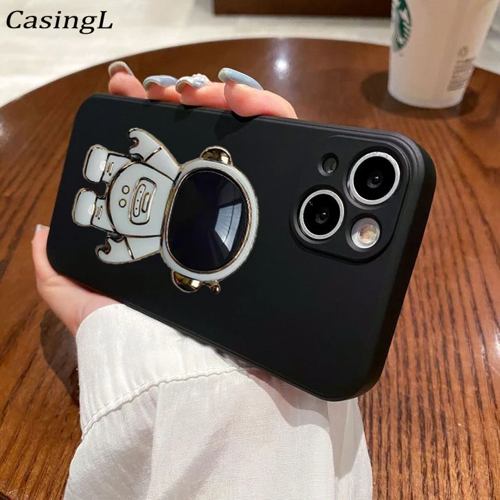 우주 비행사 홀더가있는 ZTE Axon 50 Lite 케이스 용 ZTE Axon 40 Lite 쉘용 초박형 실리콘 카메라 보호 커버